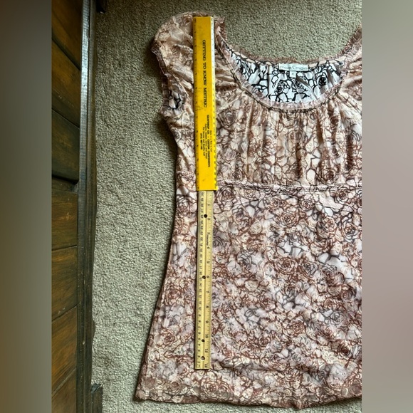 Moa Moa Ladies Women Dress top - Pink black Lace & Ruffle short sleeve size XL - Picture 8 of 9